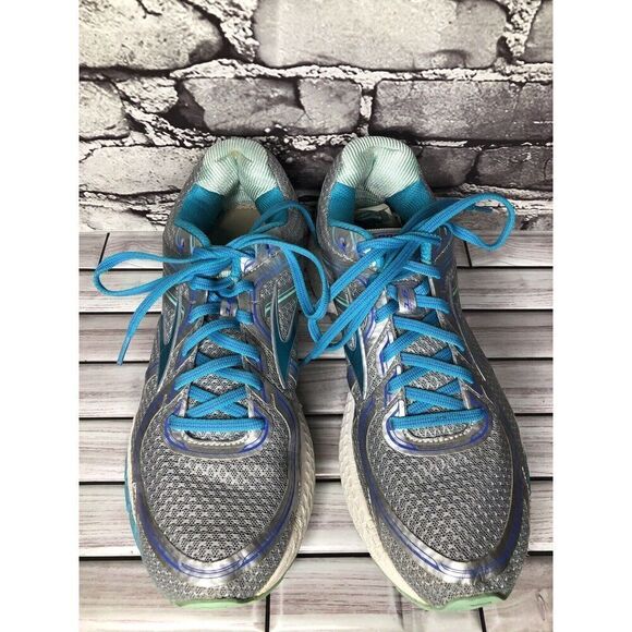 Brooks GTS Blue Gray Mesh Synthetic Lace Up Running Shoes Women Sz 11.5N US/44EU - Picture 6 of 16